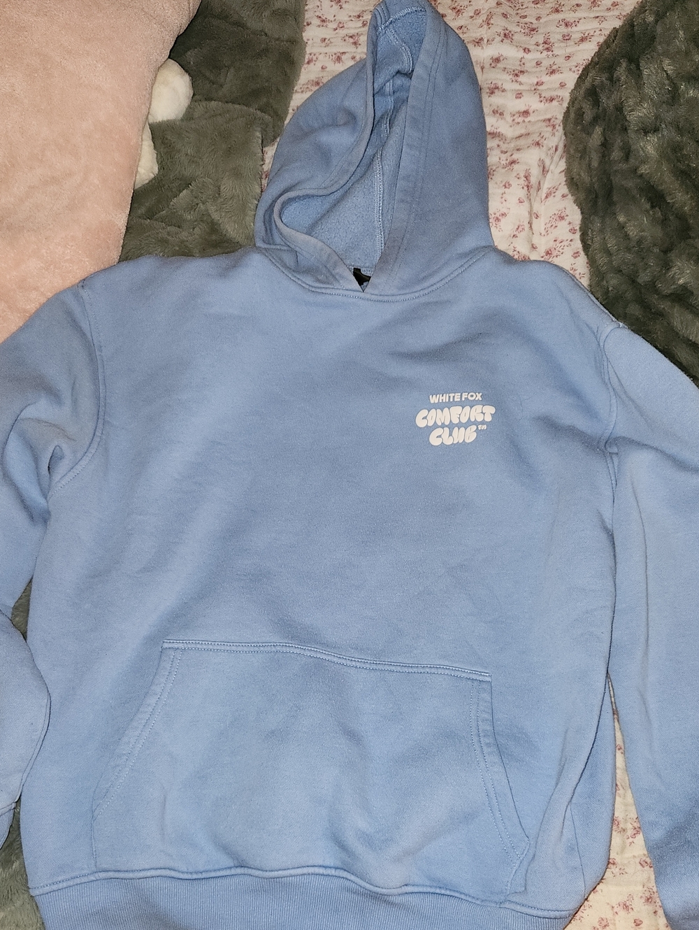 White Fox Boutique Light Blue Comforts Club Hoodie